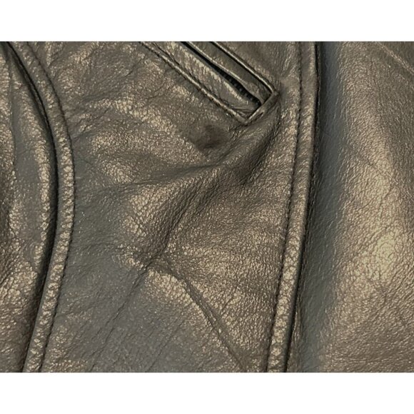 Harley Davidson Embroidered Women's Leather Motorcycle Jacket Black Size XS - Picture 6 of 9